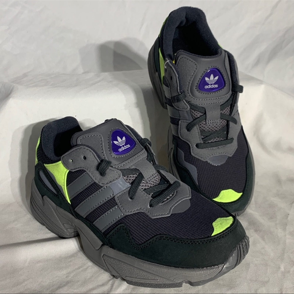 Adidas Yung 96 Carbon Solar Grey Black Shoes New Womans‎ Sizing - Picture 2 of 7